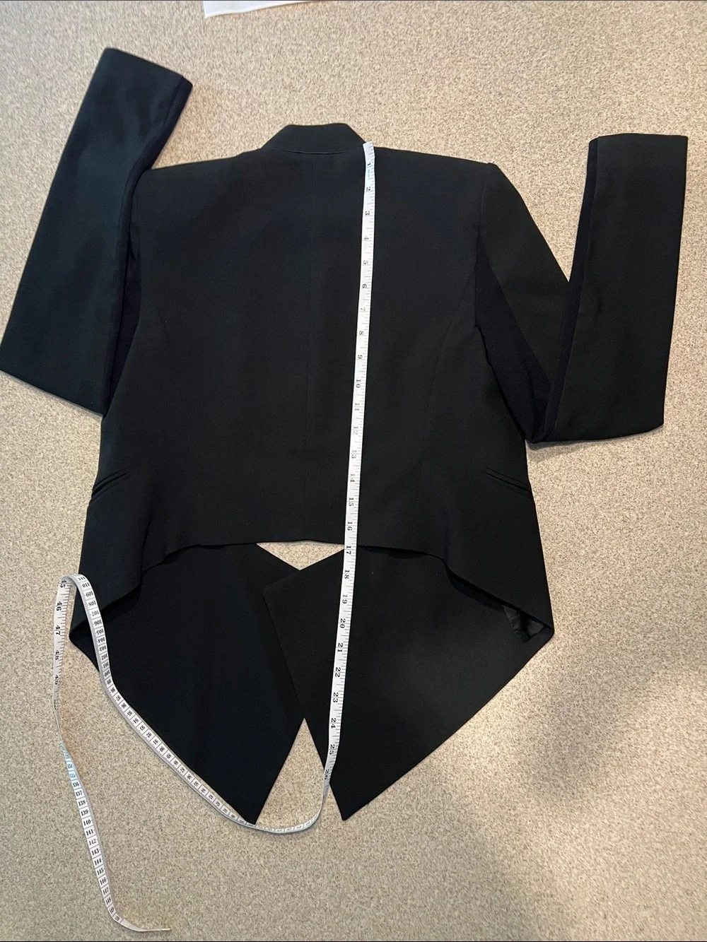 ❤️ BCBGMaxAzria Candice Black Asymmetric Blazer - Picture 5 of 9